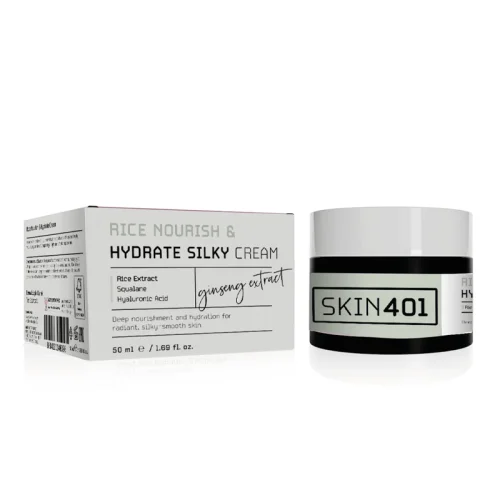 Skin401 كريم مرطب حريري بخلاصة الأرز من سكين 401، 50 مل