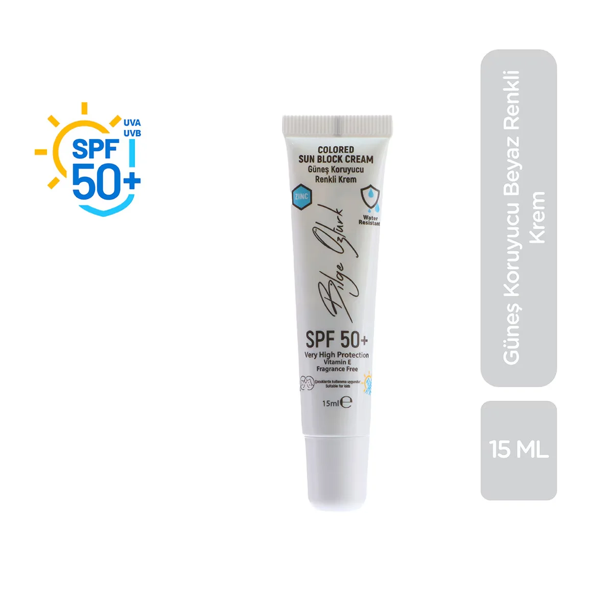 Солнцезащитный крем с цветным эффектом SPF 50 15 мл от Билге Озтюрк