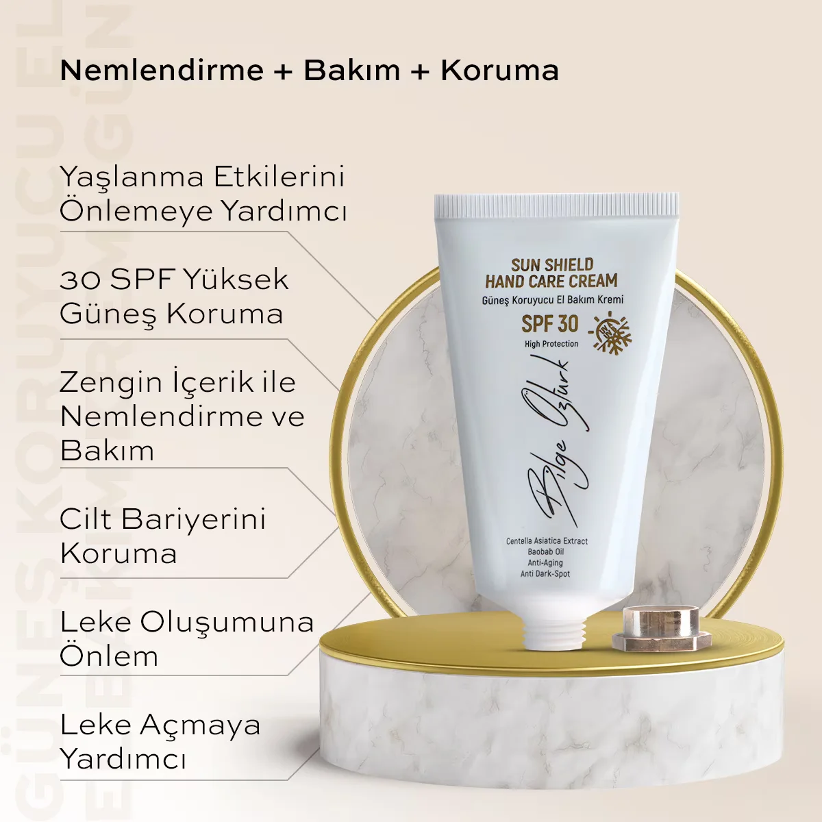 Bilge Ozturk SPF30 Sonnenschutz Handcreme 50ml