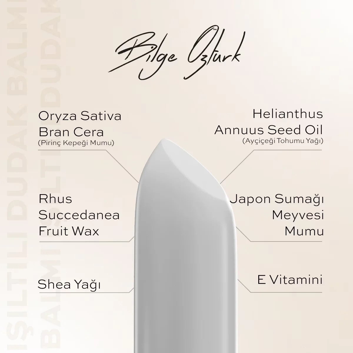 Бальзам для губ Bilge Öztürk прозрачный SPF20 5 г