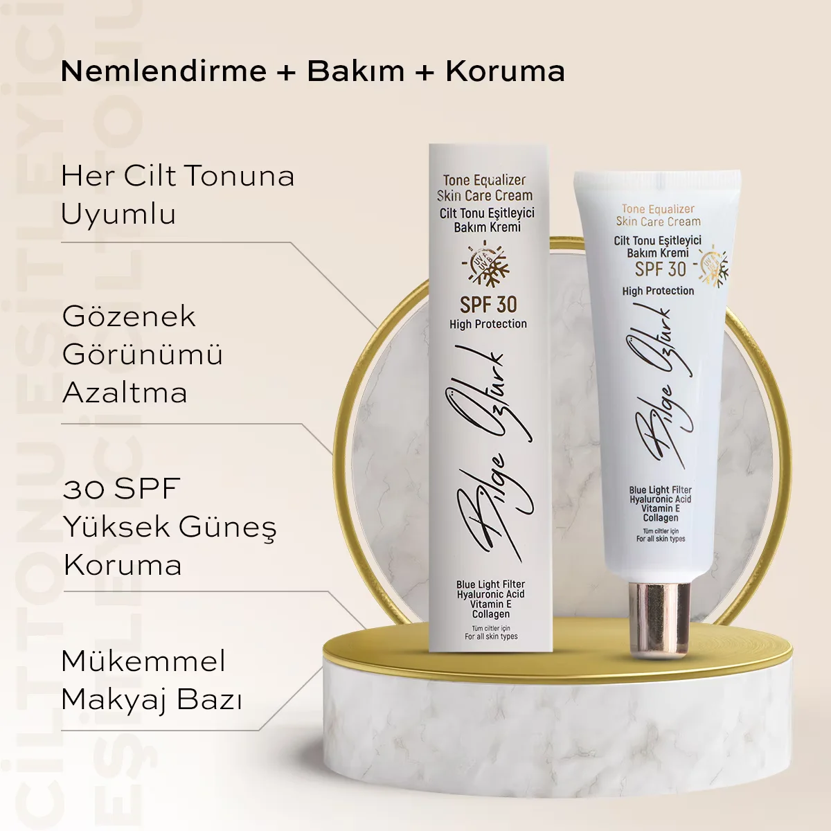 Крем для ухода с тональным выравниванием SPF30 50 мл от Bilge Öztürk
