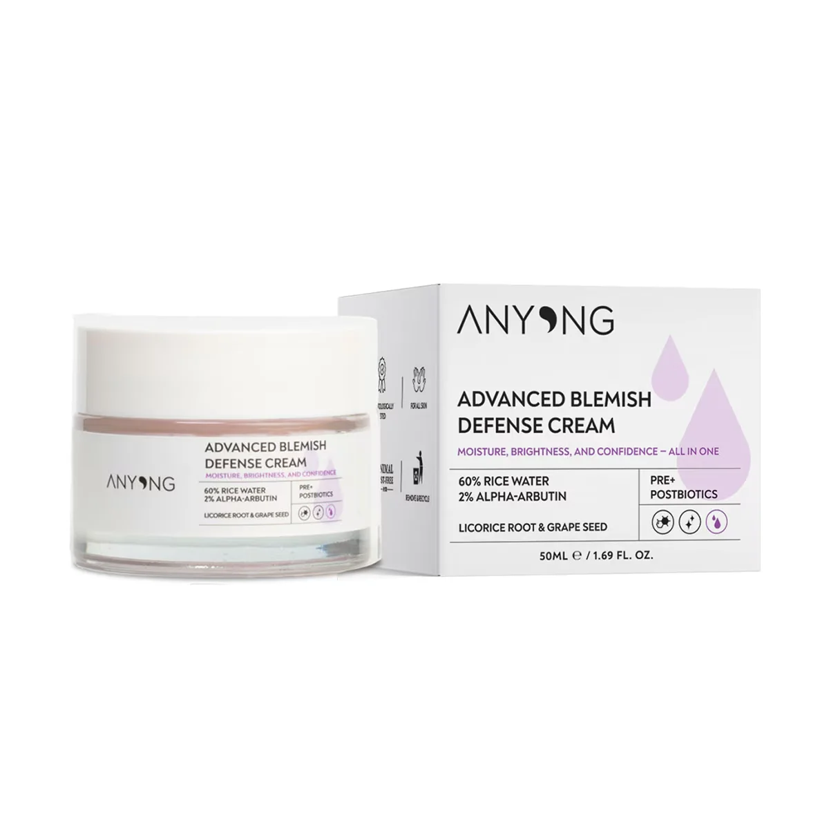 Крем для лица увлажняющий Anyong Advanced Blemish Defense 50 мл