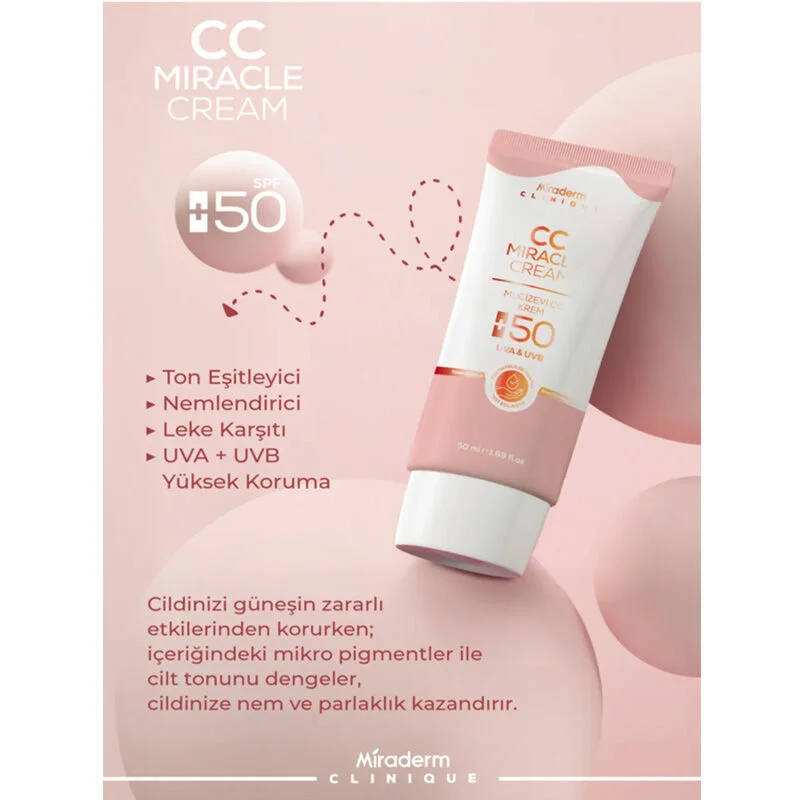 Miraderm cc Miracle Spf 50 cc Cream 50 ml
