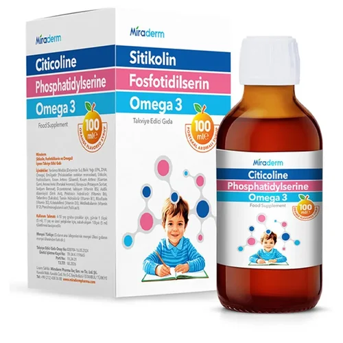 Miraderm Citicoline Phosphatidylserine Omega3 syrup 100 ml