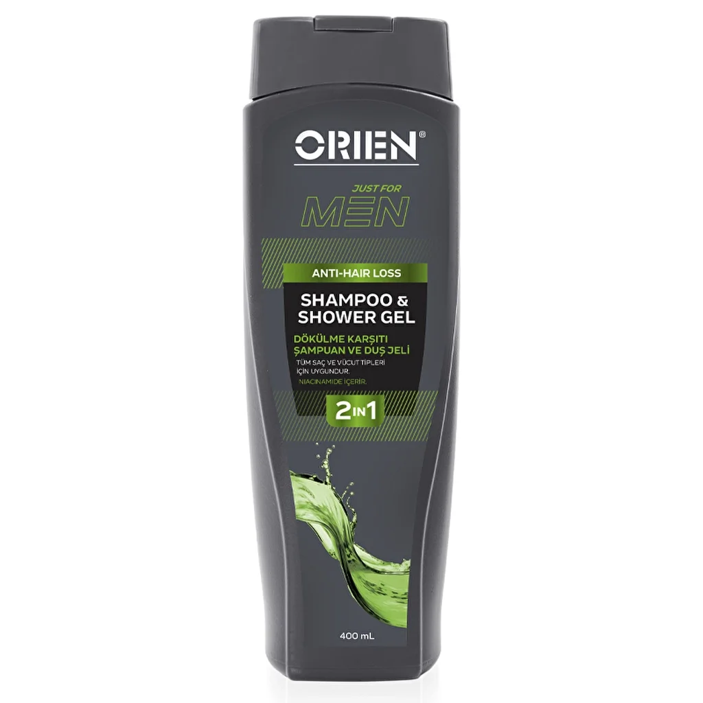Orien Men 2 in 1 anti Hair Loss Shampoo & Shower Gel 400 ml