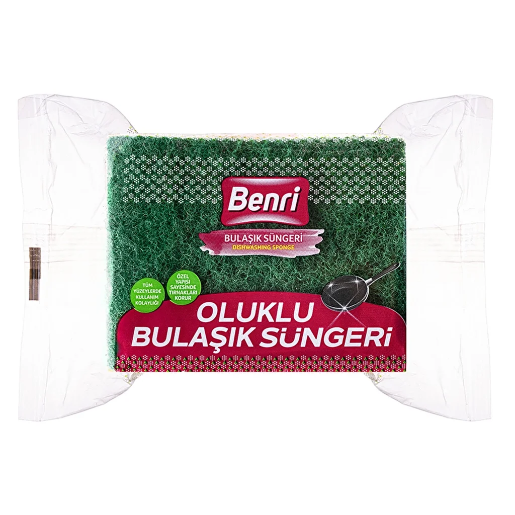 Benri Corrugated Dishwashing Sponge for Easy Oil &amp; Dirt Removal