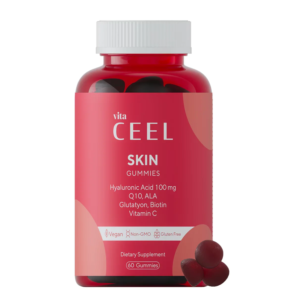 Vita Ceel Skin Care Vitamin Chewable Vegan Gummy 60 pcs