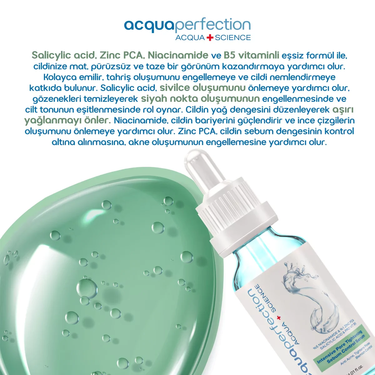 Сыворотка против черных точек с гиалуроновой кислотой Acqua Perfection 30 мл