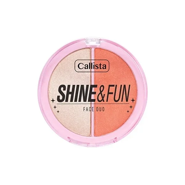 Callista Shine & Fun Face Duo Blush & Highlighter Palette 120 Dream Team 1 pcs