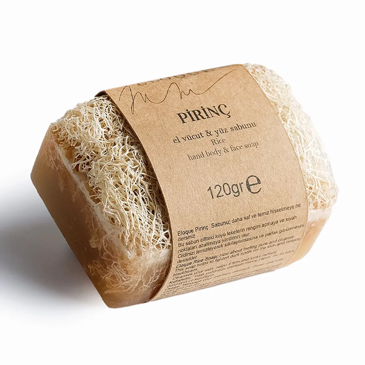 Eloque Rice Natural Pumpkin Fiber Soap 120 gr