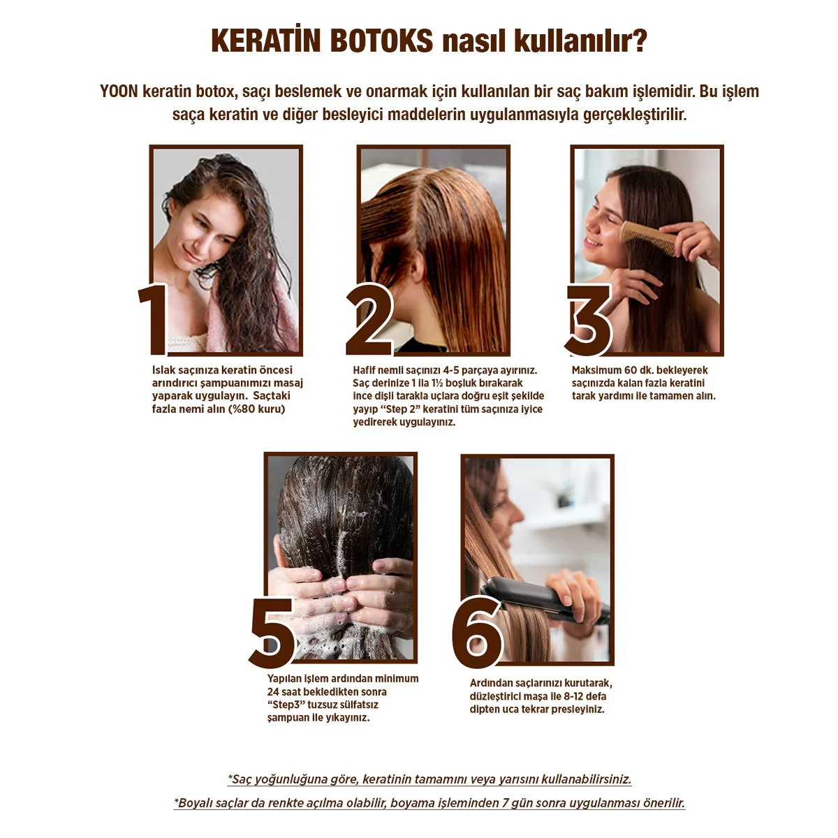 Yoon Brazilian Blow Dry Hair Straightening &amp; Keratin Botox Strengthening And Nourishing Home Keratin Care Set (3 x 100 ml)