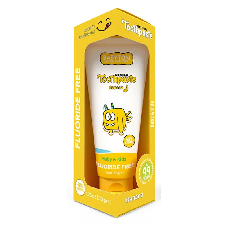 Babyton Organic Toothpaste For Babies And Children Banana Flavor 50 gr
