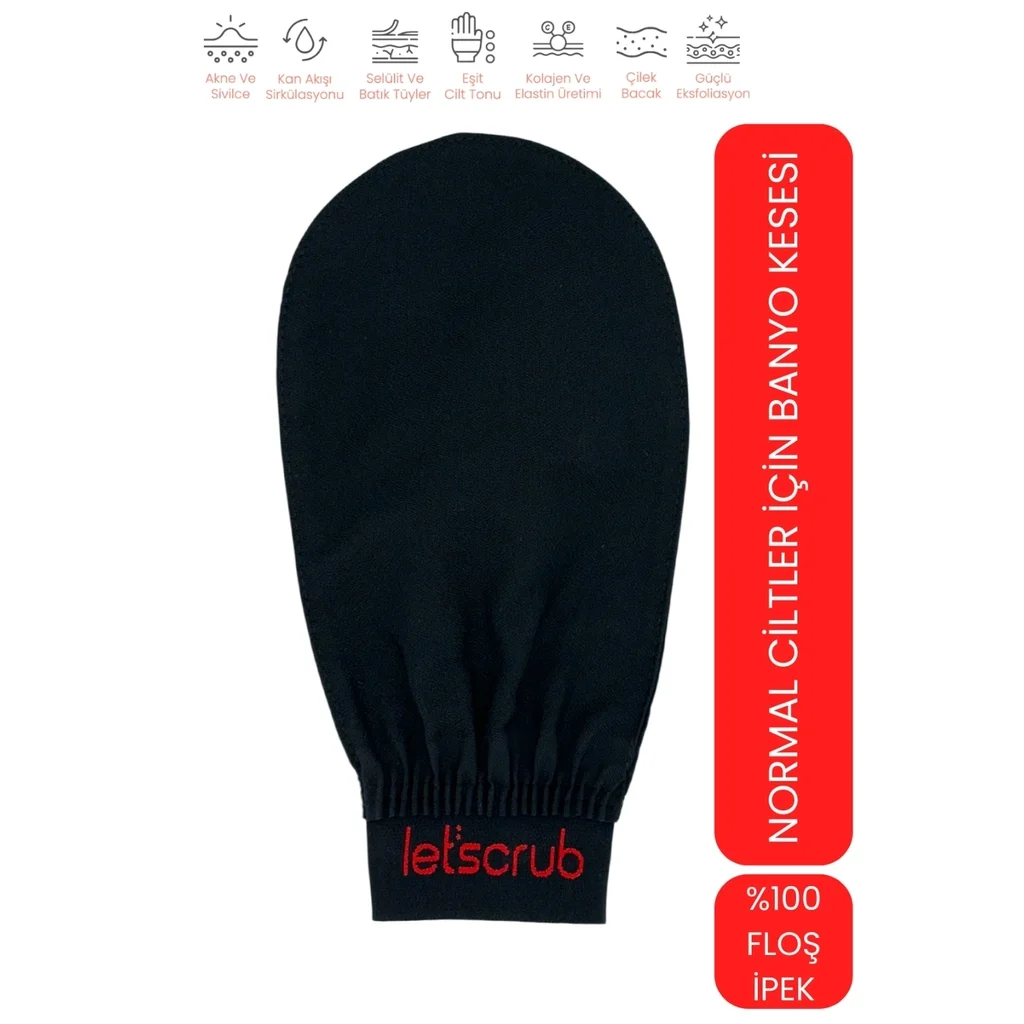 Let'scrub Seidiger Peeling-Bad-Handschuh für glatte Haut