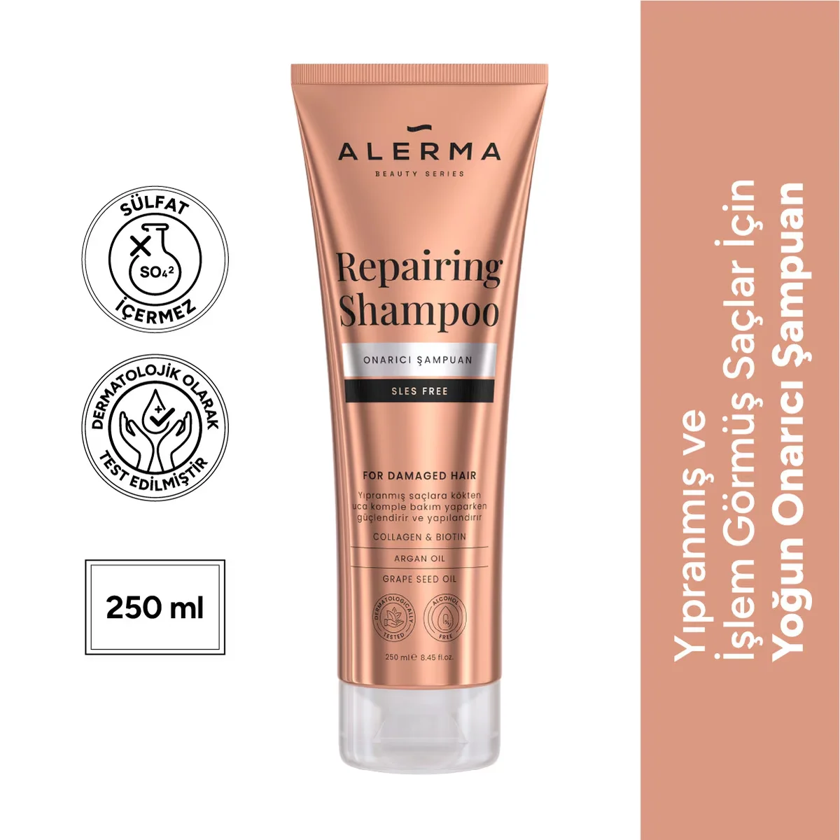 Alerma Intensive Repair Shampoo 250ml - Sulfate-Free Formula