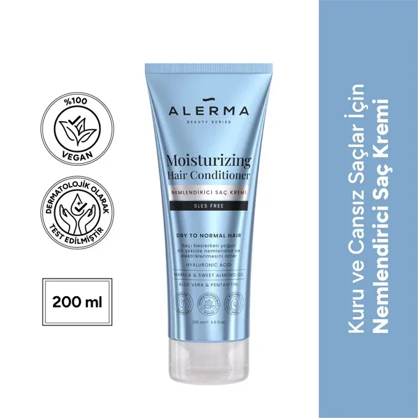 Alerma Vegan Moisturizing Conditioner 200ml - Sulfate-Free Care