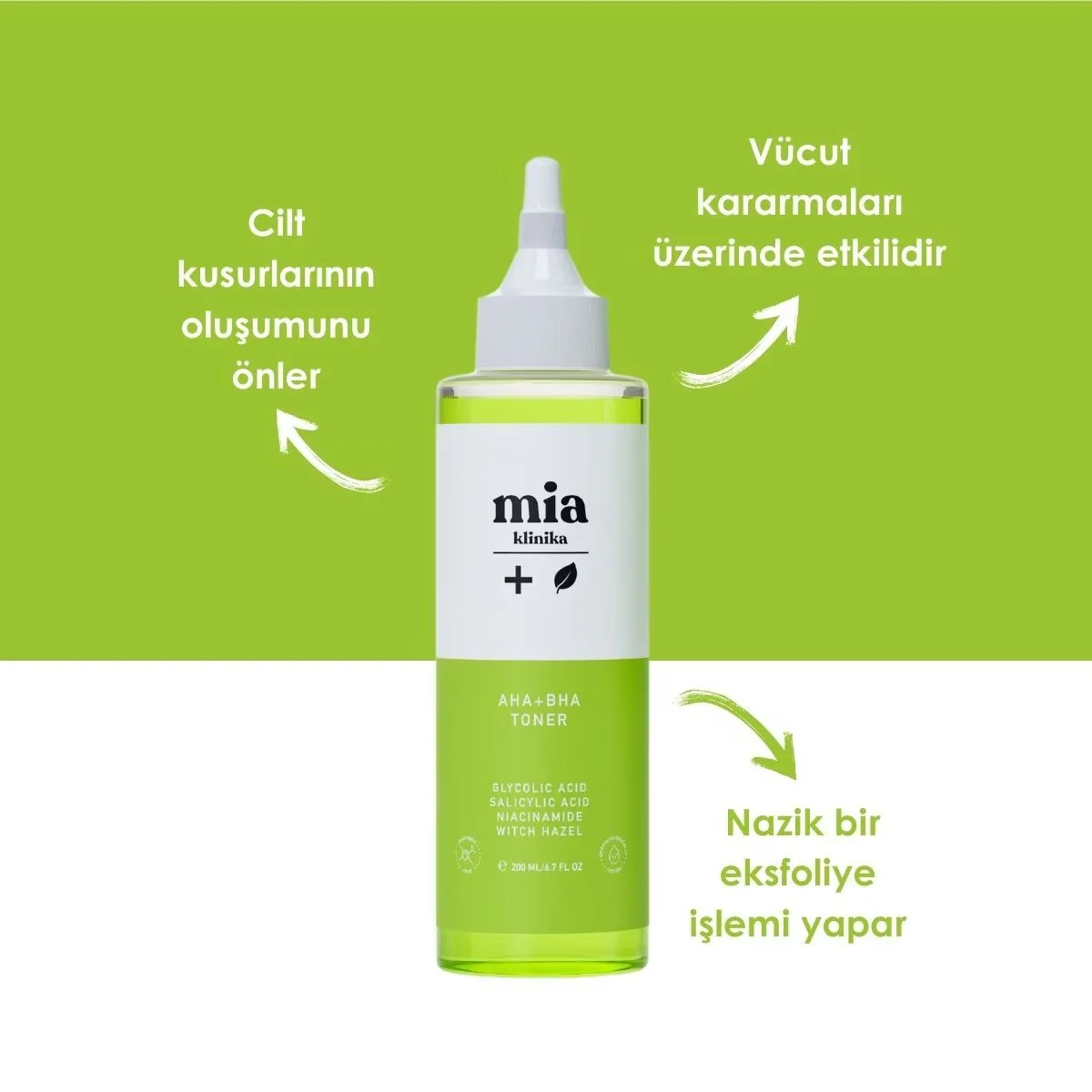 Dual-Action AHA + BHA Toner by Mia Clinica - 200 ml