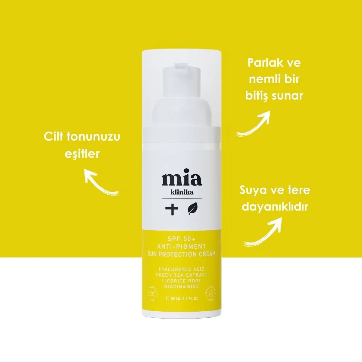 Mia Klinika 50 spf+ Anti-wrinkle And Anti-blemish Anti-pigment Face Sun Cream 50 ml