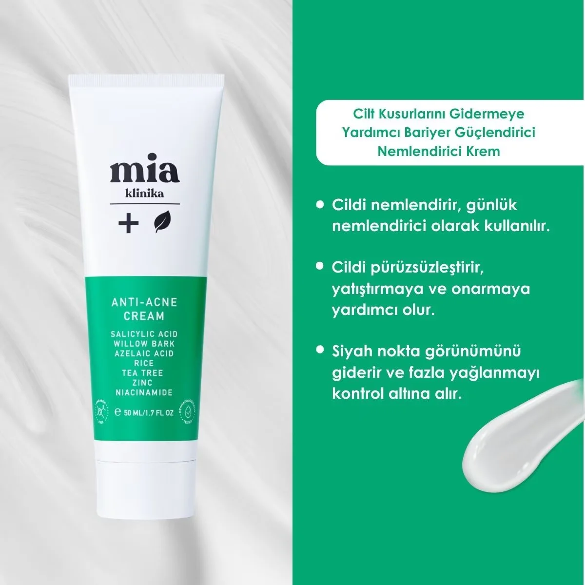 Mia Klinika Moisturizing Cream For Irregular Skin 50 ml