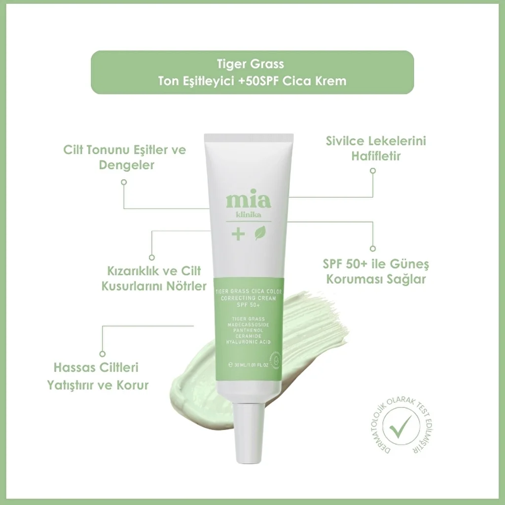 Mia Clinica Cica Cream SPF50 Sun Protection - 30 ml