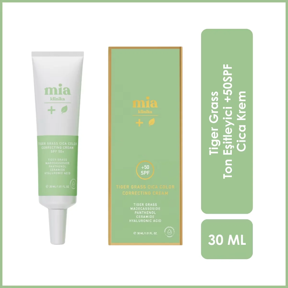 Mia Clinica Cica Cream SPF50 Sun Protection - 30 ml