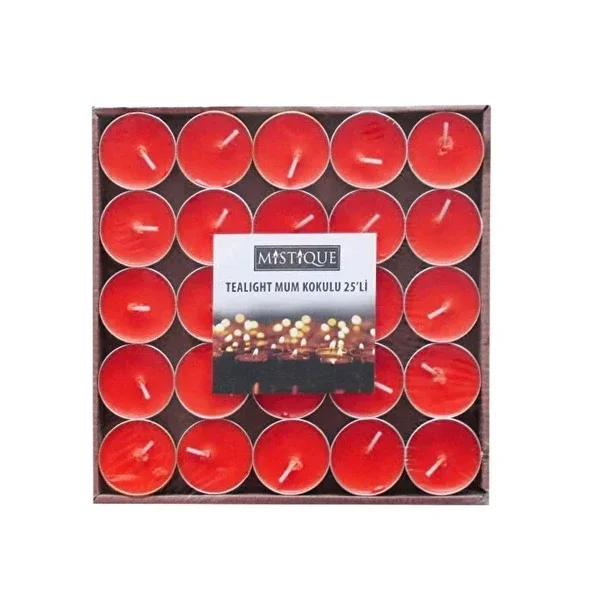 MISTIQUE Tealight Candle 25 pcs Red - Cream 25 pcs