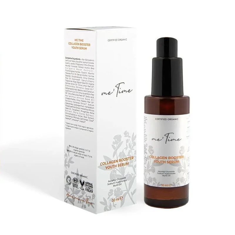 Me Time Organic Collagen Booster Vitamin C Hyaluronic Acid Serum 30 ml