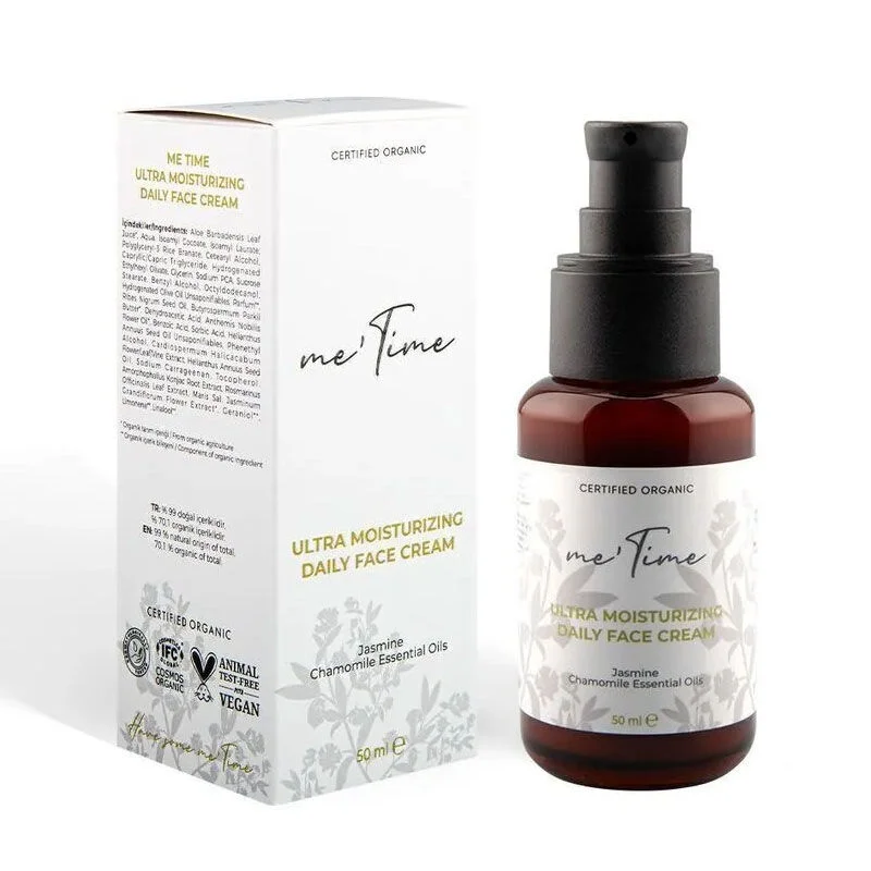 Me Time Organic Moisturizing Daily Face Care Cream 50 ml