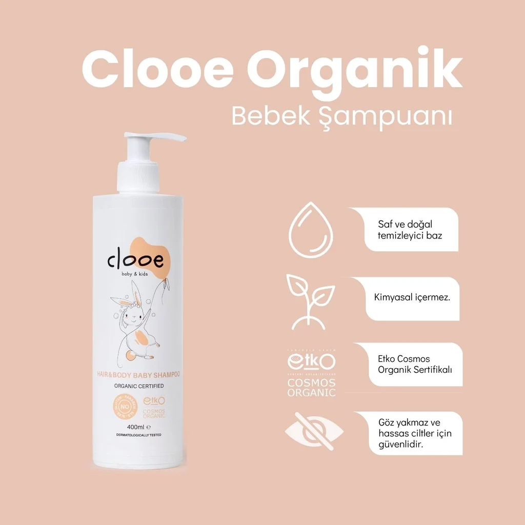 Clooe Baby Shampoo Organic 400 ml