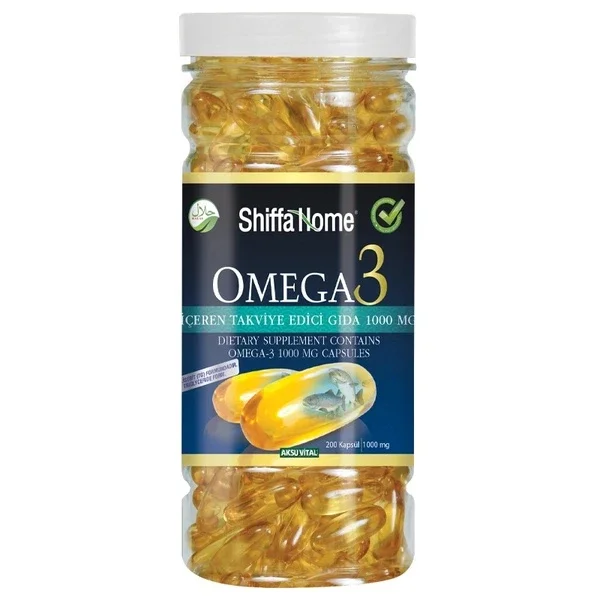 Shiffa Home Omega 3 food Supplement 200 capsules 1000 mg