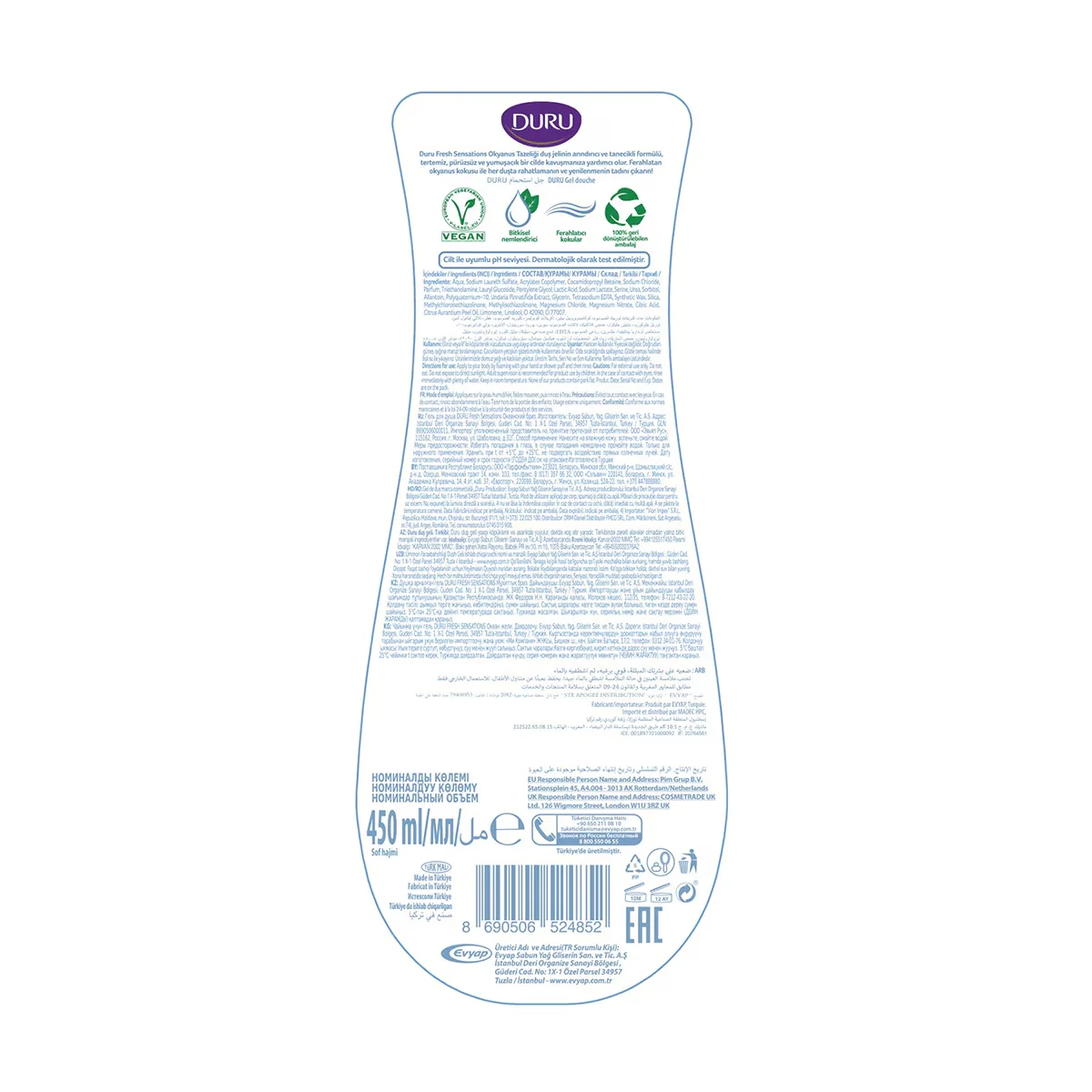 Duru Fresh Sensations Ocean Fresh Shower Gel 450 ml