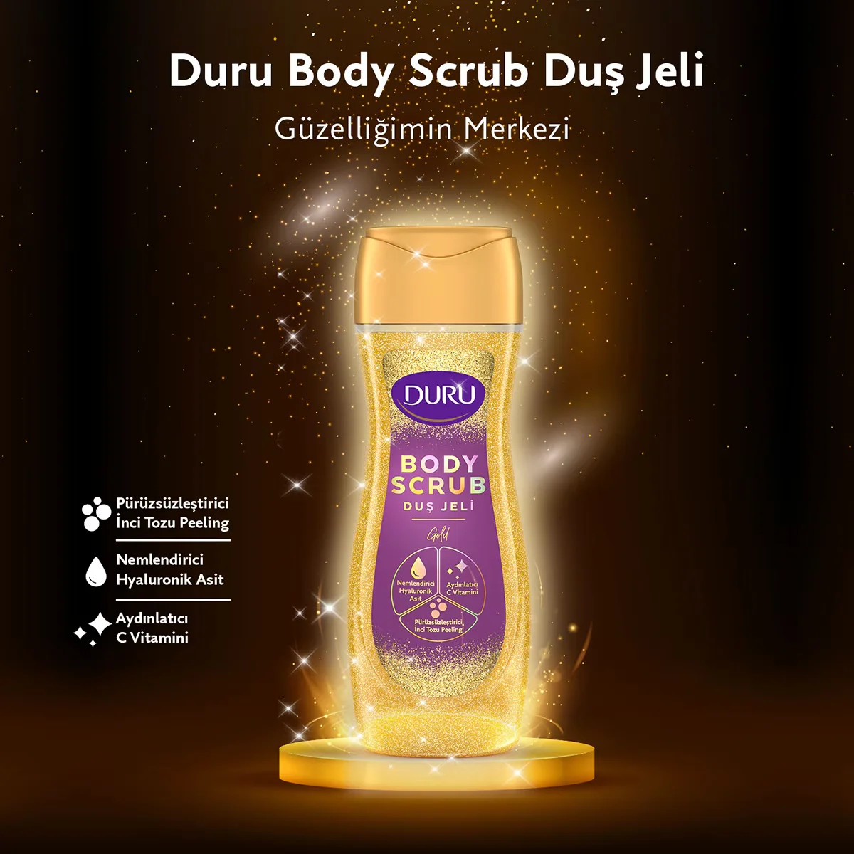 Duru Body Scrub Shower Gel Gold 450 ml