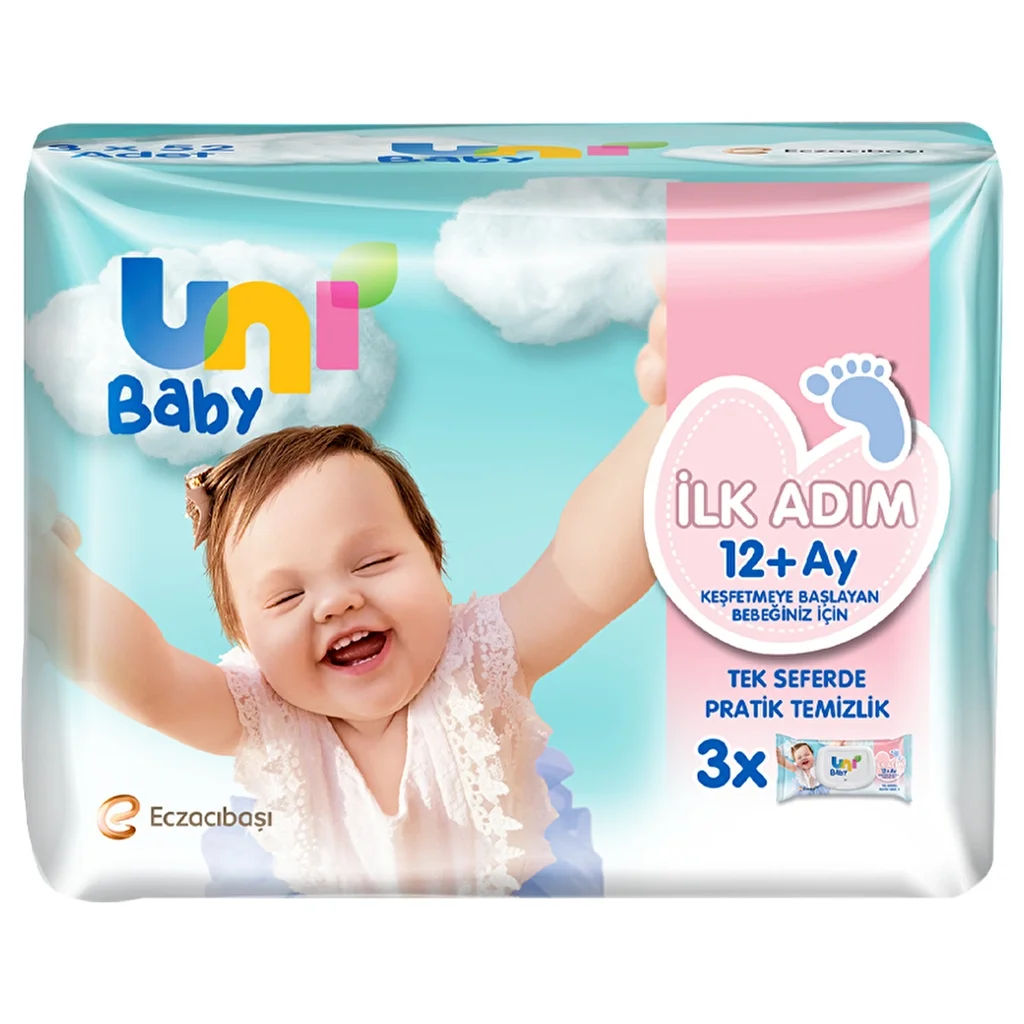 Uni Baby First Step Wet Wipes 3 x52 pcs