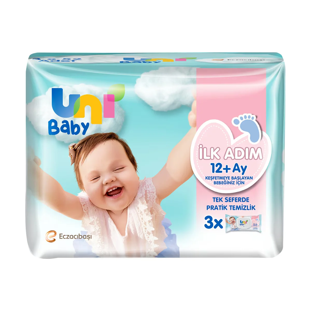 Uni Baby First Step Wet Wipes 3 x52 pcs