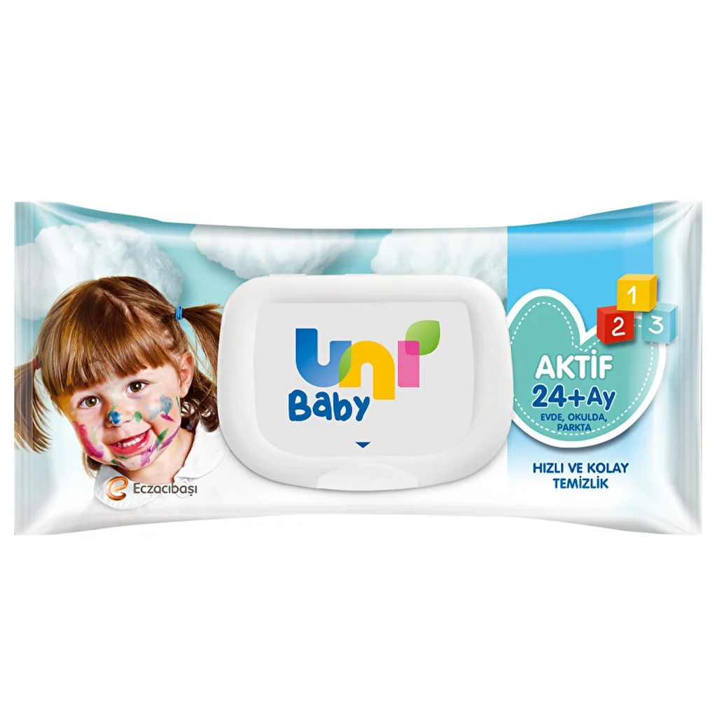 Uni Baby Active Wet Wipes 72 pcs