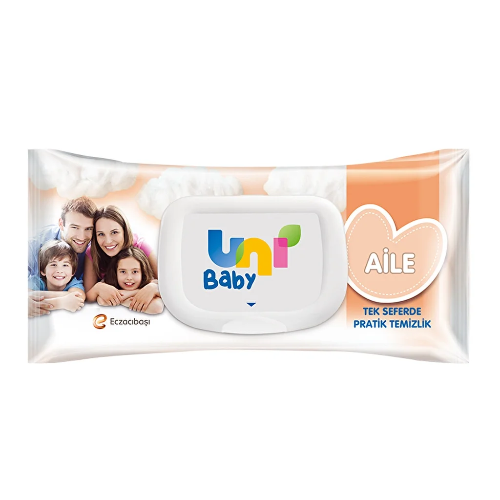 Uni Baby Family Feuchttücher - 90 Blatt, alkoholfrei, sanfte Reinigung