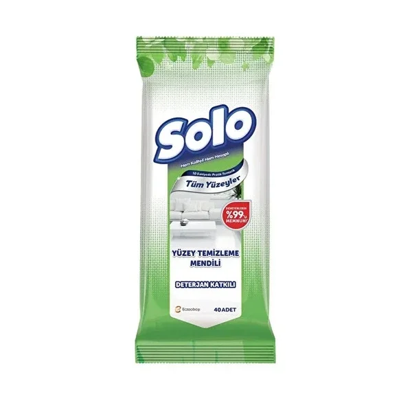 Solo Disinfectant Surface Cleaning Wipes 40 Pcs