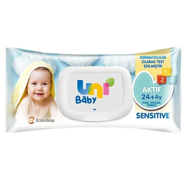Uni Baby Sensitive Baby Wet Wipes 24+ Months 90 pcs