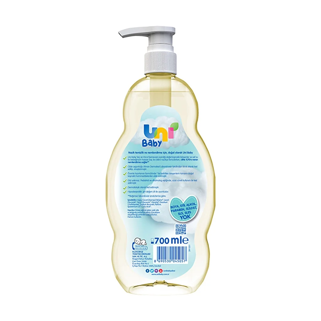 Uni Baby Hair And Body Shampoo 700 ml