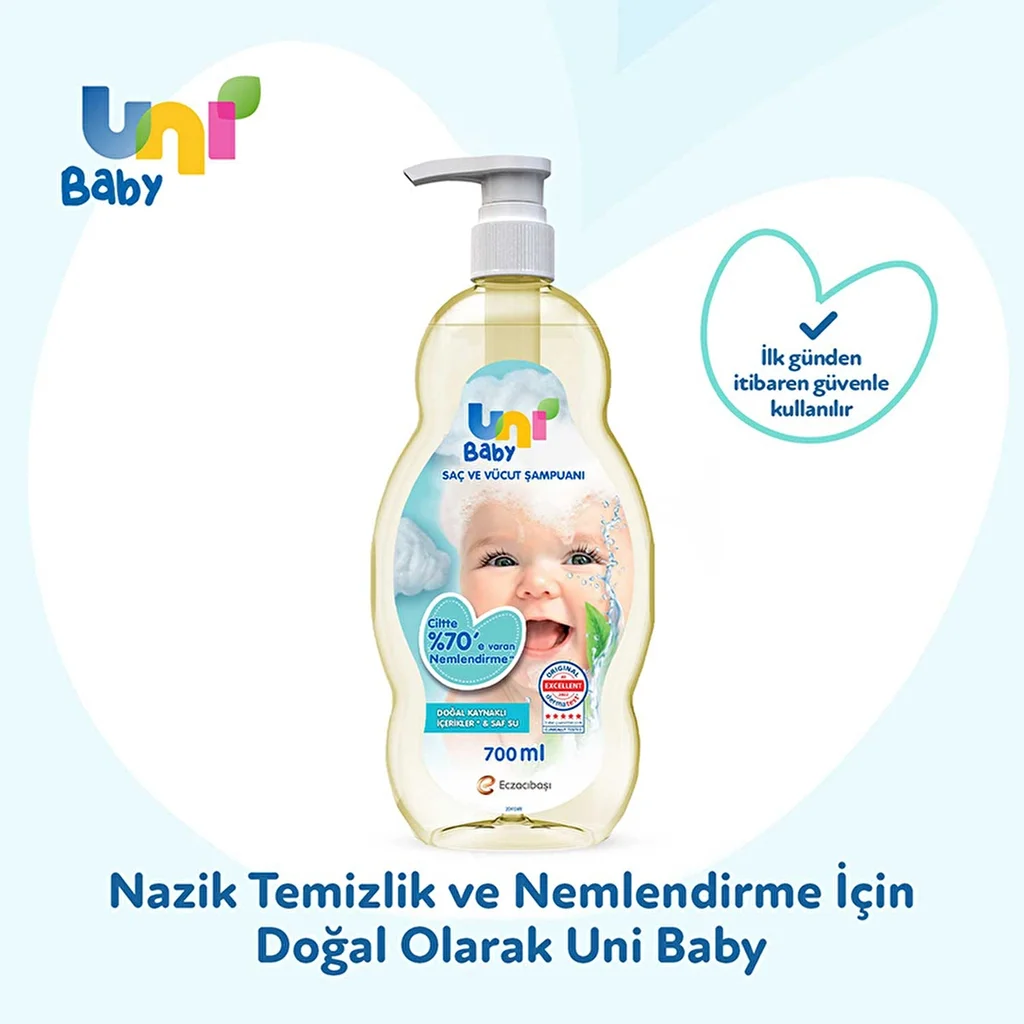 Uni Baby Hair And Body Shampoo 700 ml