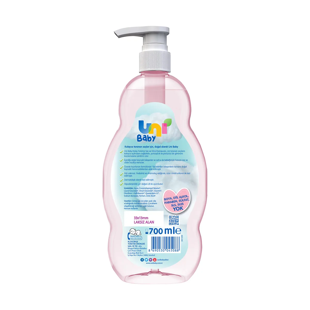 Uni Baby Easy Combing Haar- und Körpershampoo 700ml