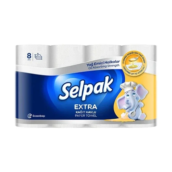 Selpak Extra Paper Towel Oil Absorbent 8-pcs