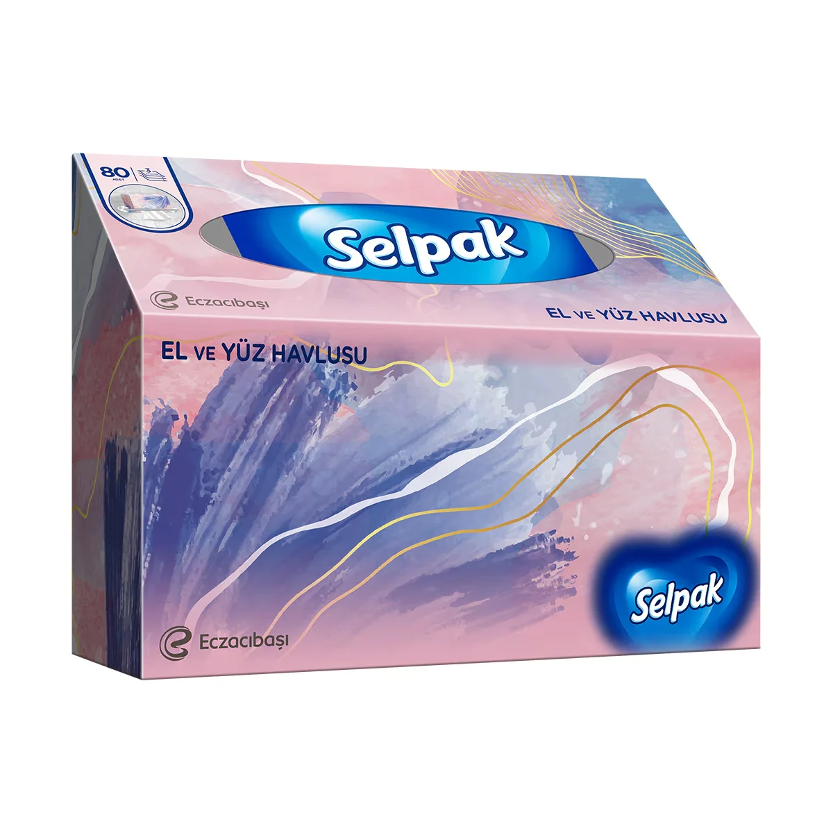 Selpak Hand And Face Towel 80 pcs (assorted)