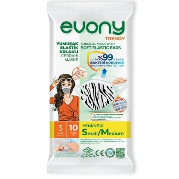 Evony Trendy 3 layer Mask S-m 10 pcs