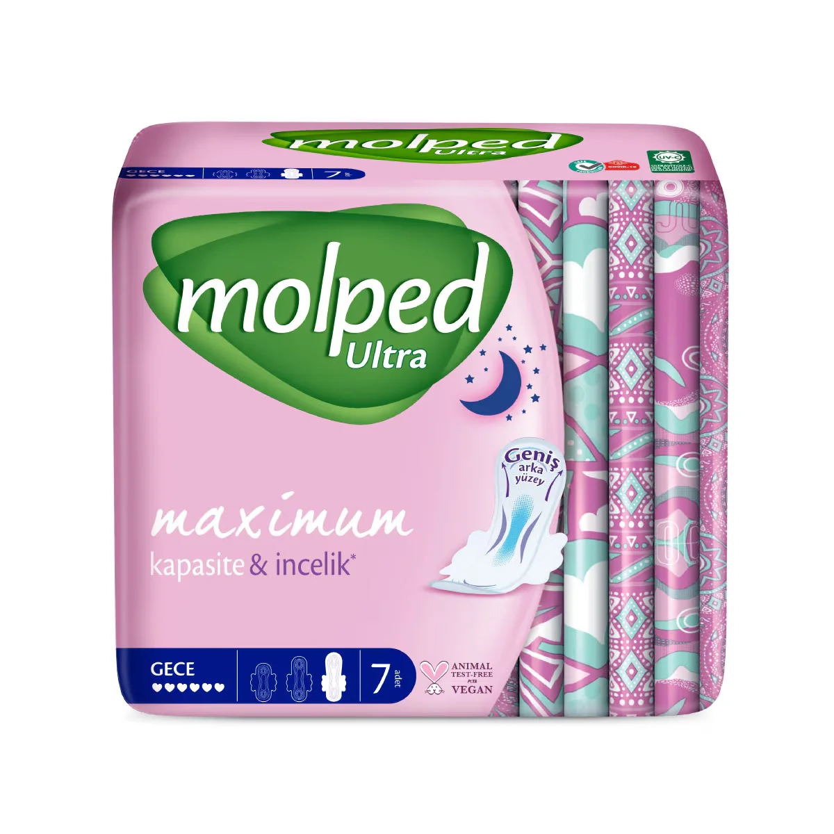 Molped Sanitary Pad Ultra Anatomical Single Night 7 pcs