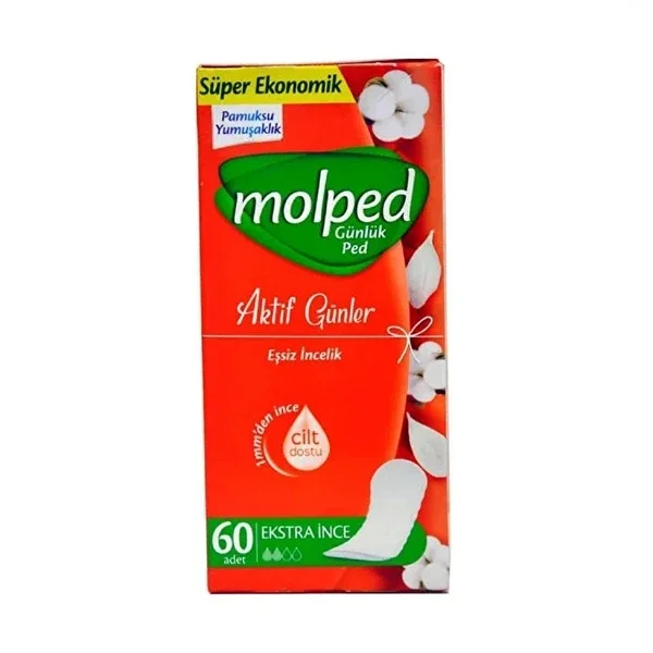 Molped Daily Pads 60's - 3D Barrier, 30% Wider, Leak-Proof