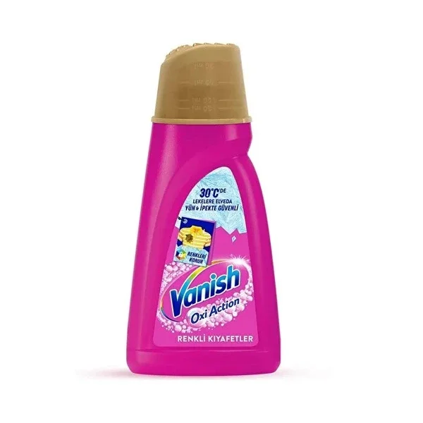 Vanish Oxi Action Multipower Liquid Detergent Booster and Stain Remover for Coloureds Pink 1000 ml
