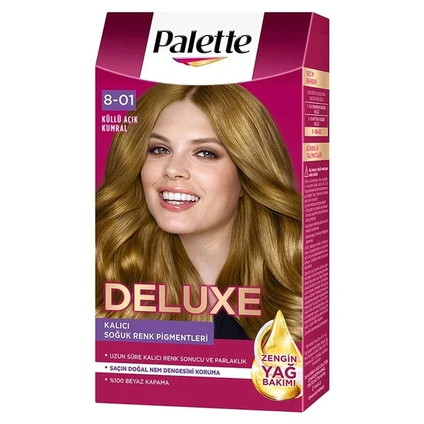 Palette Deluxe Intense Colors Hair Dye 8-01 ash Light Blonde