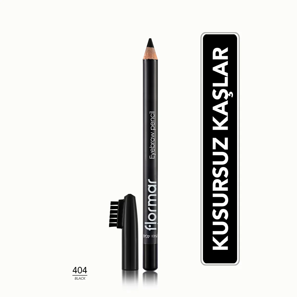 Flormar 404 Augenbrauenstift mit Bürste - Weiche Spitze &amp; Mischfunktion
