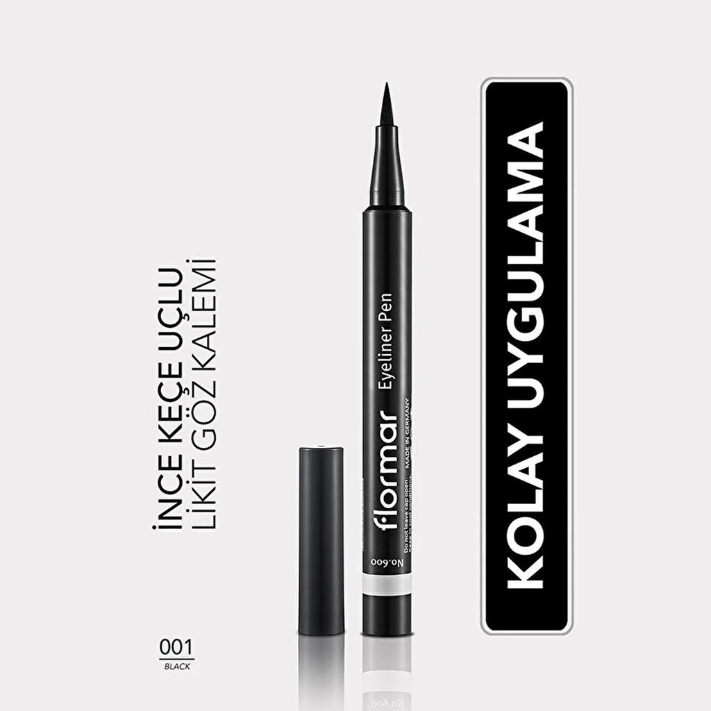 Flormar Intensiv Pigmentierter Filzstift Matte Eyeliner 001 Schwarz