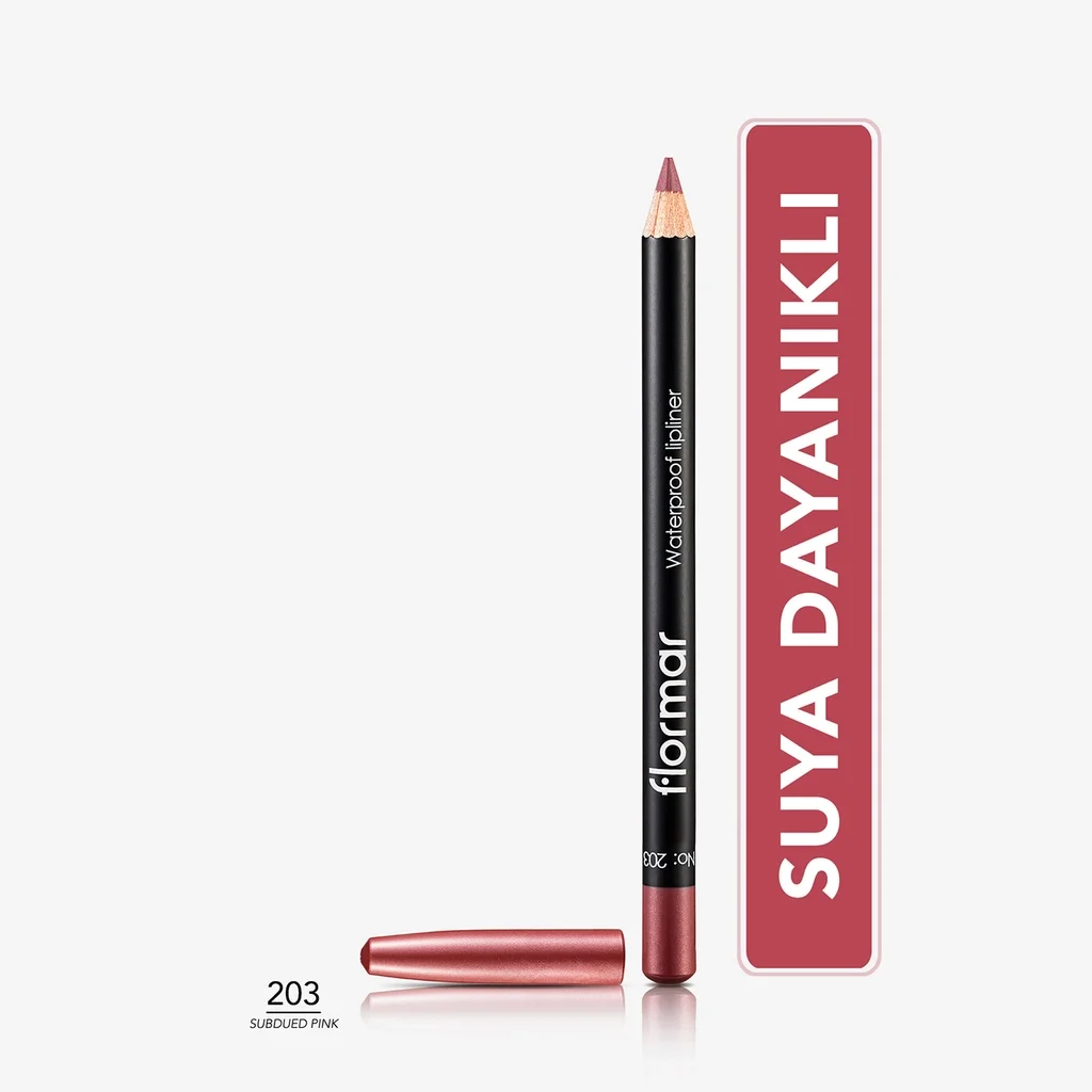 Flormar Wasserfester Mattschimmer Lippenstiftstift 203 Gedämpftes Pink